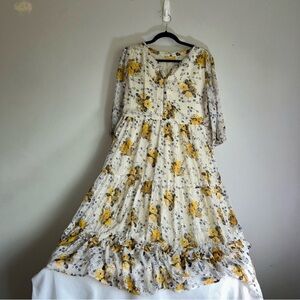 Chiffon  Floral Dress, light airy , feminine.